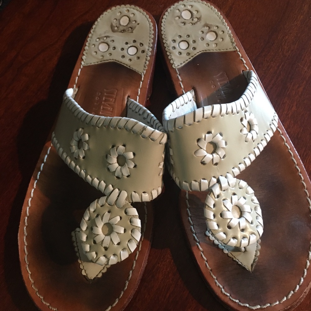 Jack Rogers “Palm Beach” Bone/White/6.5